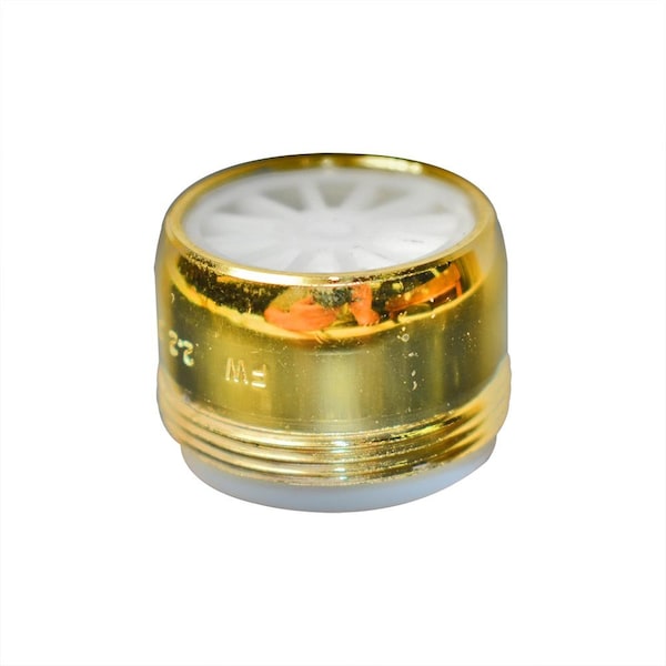 Thrifco Plumbing Dual Thread Aerator Size: 15/16 Inch x 55/64 Inch, Polished Brass 4402225 - main